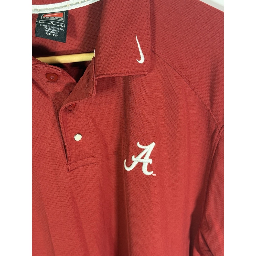 Nike Team Alabama Crimson Tide Dri-FIT Polo Shirt Mens Large Red NCAA Golf